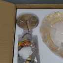 HDDFL Glass Pendant Lights Modern Pendant Lighting Fixtures 11.8 in Hanging Lamp for Kitchen Island Bedroom Dining Room Coffee Shop Hallway Brown and Brass