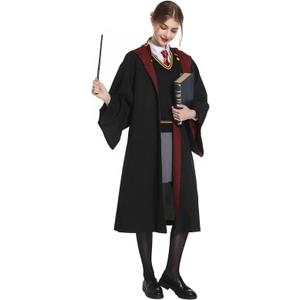 Wizard Robe Costume Magician Cloak, Halloween costumes Cosplay, Dress Up Costume Accessory for Adults (S)