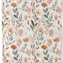 Floral Fall Garden Blanket 5060 Inch,Soft Beige Botanical Lightweight Flannel Throw with Autumn Wildflower,Boho Rustic Farmhouse Home Decor,Gifts for Girls,Women