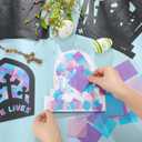 Chiisong 24 Sets Easter Religious Cross Crafts He Lives Religious Tissue Paper Sign Easter Crafts Kit Resurrection DIY Suncatcher Art Christian Ornaments Jesus Sunday Art