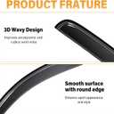 Rain Guards Compatible with 2005-2015 Toyota Tacoma Double Cab, Acrylic Slim Style Window Visor Rain Guard, Extra Side Window Deector for Toyota Tacoma Accessories 4 Pieces