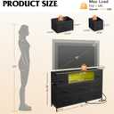 WLIVE LED Dresser TV Stand for 55 Inch TV, 8 Fabric Drawers, Black Dresser, 11.73"D X 47.17"W X 26.38"H