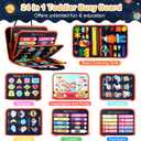 Toddler Busy Board Montessori Toys: for Toddlers 1-3 Year Old Educational Activity Book Sensory Board Travel Toy Ages 3-4 3-5 Learning Fine Motor Skills Preschool Quiet Book Gift for Boys Girls Kids