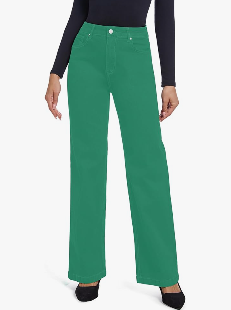 Women's Jeans Straight Leg Casual High Waisted Stretch Trendy Black Pull On Jeans for Women Size 30