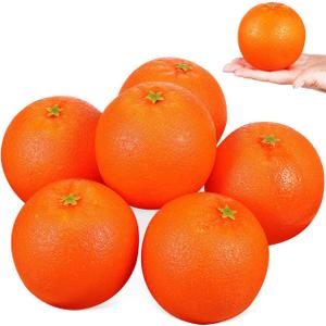 Unomor 18pcs Simulation Oranges Lifelike Oranges Artificial Fruit Models for Kitchen Dining Room Living Room Home Decor Business Display Photo Prop 3.14 X 3.14 X 8.26 in