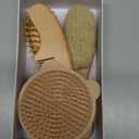 Yoofoss 4 Piece Baby Brush and Comb Set, Wooden Baby Brush with Natural Ultra Soft Goat Hair, Baby Hair Brush for Newborn, Baby Brush Set for Boy Girl