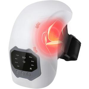 Cordless Portable Knee Massager with Heat, 3 Vibration Modes, 3 Heating Levels for Pain Relief, LED Screen and Adjustable Straps, Gifts for Adults, Mom,Women and Men