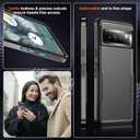 2 x for Google Pixel 8 Pro Case, with [2 Pcs Screen Protectors] [10FT Drop Protection] Dual Layer Full Body Heavy Duty Protective Case for Google Pixel 8 Pro 6.7 inch, Black