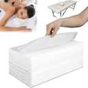 100 Pack 31.5" X 71" Disposable Massage Bed Cover White Non Woven Fabric Massage Bed Sheets Waterproof Breathable Massages Table Sheets for Spa, Beauty