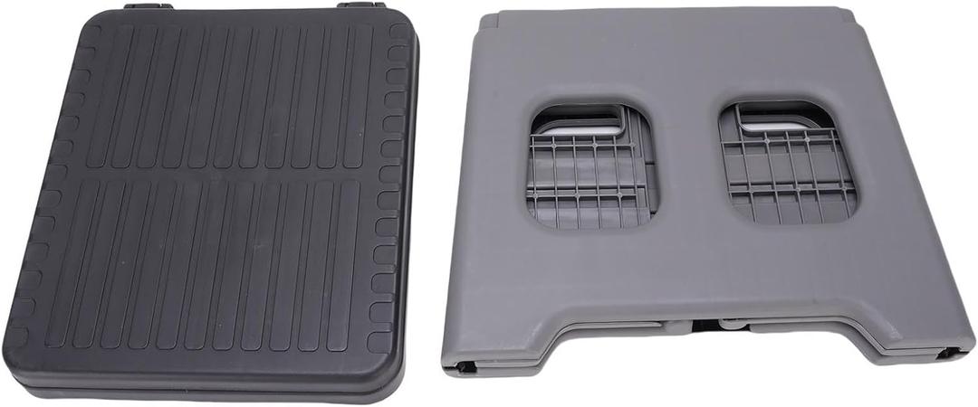 Alomejor Portable Toilet PP Foldable Compact Potty with Odor Lid 30.5cm Height for Camping Fishing and Traffic Emergencies (Gray)