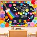 Pasimy Classroom Bulletin Board Decorations Painting Art Cutouts Bulletin Board Set 3D Classroom Decoration with Tissue Paper Flowers Paper Fans Back to School Decor for School Wall (Vivid)