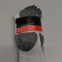 Wrangler Mens Cotton Full Cushion Crew Work Boot Socks 4 Pair Pack (Large, Grey)