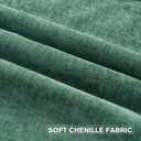 FUTEI Pack of 2 Chenille Buttons Throw Pillow Covers 18x18 Inch Soft Piped Edges Decorative Cushion Case Neutral Farmhouse Accent for Couch Living Room, Dark Green