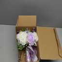 Bride Bouquets for Wedding 8.5 Inch Lilac Artificial Rose Flower Bridal Bouquets for Bride Wedding Bridesmaid Marriage Proposal Party Anniversary Church Decoration