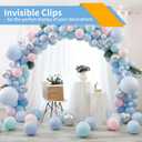 PUGPIU 12 Pack Balloon Arch Clips for Backdrop | Plastic Transparent Spring Clamps | 3.5 Inch Heavy Duty Clip for Backdrop Stand | Birthday Wedding Decoration | Photography Studio | Crafts | Clothing