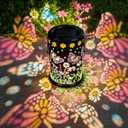 Solar Lanterns Outdoor Waterproof Solar Lights Outdoor Butterfly Gifts for Mother's Day Women Mom Grandma, Metal Hanging Solar Lights Garden Decor for Patio, Yard, Lawn, Porch, Backyard