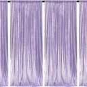 JYFLZQ Lavender Sequin Backdrop Curtains for Party 2ft x 8ft 4Panel