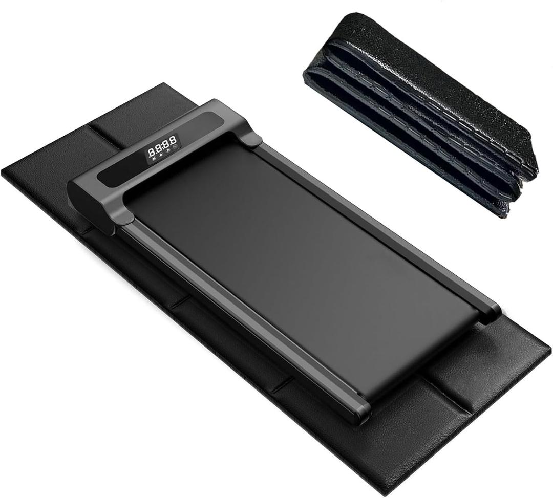 Treadmill Walking Pad Mat,63"x25.6",75"x30",1/4" Thick Exercise Bike Mats for Carpet/Hardwood Floors,Mat for Under Treadmill/Rowing on Carpet,Foldable Exercise Equipment Mat,Noise Shock Absorption