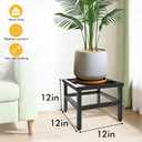 Plant Stand Indoor Outdoor, 2-Pack Heavy Duty Plant Stands Riser Metal Pedestal Stand for 12 Inch Flower Pot, Wrought Iron Flower Stand Display Planter Shelf for Living Room, Patio
