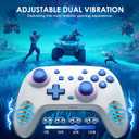 PPKKAI Switch Controllers 2 Pack, Wireless Switch Pro Controller for Nintendo Switch/Lite/OLED, Gaming Controller with Hall Effect Joysticks/Programmable/Adjustable Dual Vibration, Blue-White