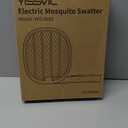 YISSVIC Electric Fly Swatter Foldable Bug Zapper Racket 2 in 1 Mosquito Killer with Purple Attractant Light Rechargeable 1800mAh for Indoor Home Backyard Patio Camping (Black)