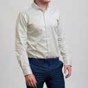 Men's Dress Shirts Formal Slim Fit Stretch Long Sleeve Button Down Shirt for Men Wrinkle Free Collar Business Shirts (M)