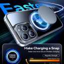 TORRAS Shockproof for iPhone 15 Pro Max Case Clear [Military-Grade Drop][Compatible with MagSafe][Yellowing Resistant] Hard PC Back, White Bumper Phone Case iPhone 15 Pro Max, Clear