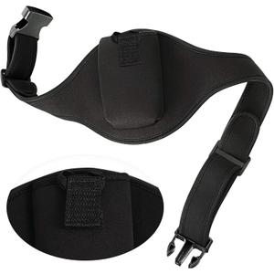 Weewooday 1 Pack Mic Belt for Fitness Instructor Microphone Belt Holder Waistband Bag Case for Theatre, Speaker (Black)