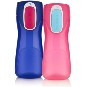 Contigo AUTOSEAL Trekker Kids Water Bottles, 14 oz.,  Pack 2-Pack, (Pink Blue)