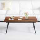 Rectangular Folding Coffee Table Perfect for Small Spaces Walnut, 31.5"L*15.75"W*15.75"H
