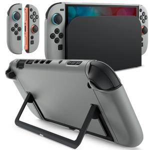 JETech Slim Dockable Case for Nintendo Switch 2 (2025) 7.9 Inch, Soft TPU Grip Cover for Joy-Con Detachable, Matte Carrying Protective PC Back Shell, Anti-Scratch (Grey)