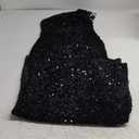 Cololura Women Sequin Elegant Sexy One Shoulder Tassel Mermaid Bodycon Cocktail Evening Dress (Small, Black)