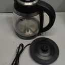 Chefman Electric Kettle, 1.8L 1500W, Hot Water Boiler, Removable Lid for Easy Cleaning, Auto Shut Off, Boil-Dry Protection, Stainless Steel Filter, BPA Free, Borosilicate Glass Electric Tea Kettle (Black)