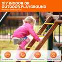 21 Inch Monkey Bars Kit Playground Monkey Bar Ladder Rungs for Backyard Indoor Outdoor Metal Monkey Bars Swing Set Playset Accessories (12 Pcs, Yellow)