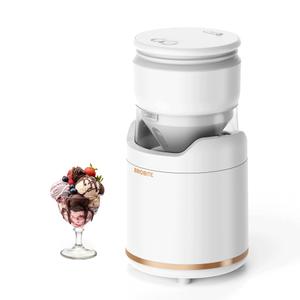 BRIOBITE Ice Cream Maker,Rechargeable Soft Ice Cream Machine with Low Noise,Compact for 1-2 Servings,Perfect for Sorbet,Gelato,Frozen Yogurt,White