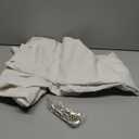 Naturoom Natural Linen Shower Curtain, Country Boho Farmhouse Bath Decor Shower Curtains Neutral Cloth Weighted Textured Fabric Bath Curtain Liner with Hooks, Beige White, 72x72