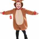 fun shack Toddler Reindeer Costume, Reindeer Costume Kids, Toddler Christmas Costumes, Christmas Costumes for Kids (3-4 Years, Brown)