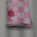 Frienda Preppy Throw Blanket Smile Face Cute Flannel Soft Plush Fuzzy Blanket Preppy Bedding Stuff for Dormitory Living Room 50" x 60"(Checkered Smile Face)