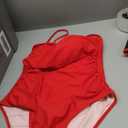 CUPSHE Women Swimsuit One Piece Bathing Suit Square Neck Cutout Back Tummy Control with Adjustable Spaghetti Straps  L