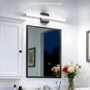 Combuh LED Bathroom Light Fixtures Over Mirror 24 Inch 14W, Black Vanity Lights Bar for Bathroom, Modern IP44 Wall Sconce Cool White 6000K