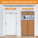 2 Sets Magnetic Thermal Insulated Curtains for 36" X 80" Doors with Clear Window Winter Thicken Quilted Oxford Cotton Door Cover Waterproof Window Attic Blanket for Cold Weather