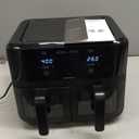 CHEFMAN 6 Quart Dual Basket Air Fryer Oven with Easy View Windows, Sync Finish, Hi-Fry, Auto Shutoff, 2 Independent 3Qt Nonstick Dishwasher Safe Frying Baskets, Digital Double Air Fryer - Black