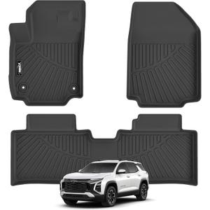 Floor Mats for 2025 2026 Chevrolet Equinox Fuel (Not for EV) All Weather TPE Protection Floor Liners 1st & 2nd Row Floor Liners for 2025 2026 Chevy Equinox Accessories