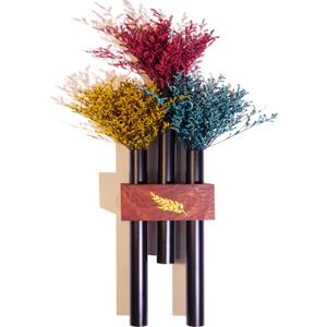 Meinvcisi Steel Wall Planter Hanging Vase for Dried Flowers and Faux Greenery Plants, Rustic Farmhouse Boho Minimalist Plant Wall Decor for Living Room Bedroom, 1 Pack, Black Brown