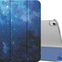 MoKo for iPad (A16) 11th Generation Case 11 Inch 2025,iPad 10th Generation Case 10.9 Inch 2022,Slim Stand Hard PC Translucent Back Shell Smart Cover,Support Touch ID,Auto Wake/Sleep,Blue Starry Sky