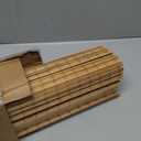 SEEYE Cordless Bamboo Roman Shades, Blackout Natural Bamboo Blinds for Indoor Windows, Roll Up Blind Privacy Shade for Home, Office, Door, UV Resistant & Easy to Install, 37" W x 64" H, Carbonized