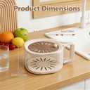 2PCS Fruit Washer with Strainer - Draining and Preservation Basket Fruit Washing Bowl Fridge Berry Container,Folding Handel for Kitchen,Outdoor