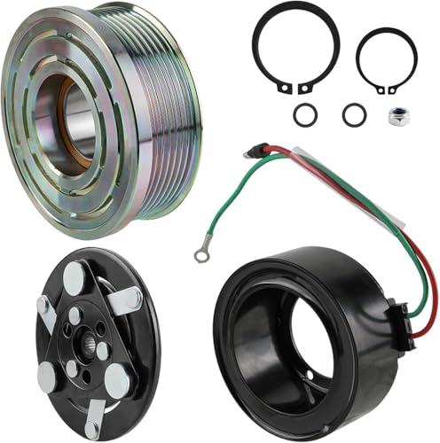 CARBBIA AC Compressor Clutch Kit Compatible with Honda Civic 2006 2007 2008 2009 2010 2011 1.8L L4 Ac Clutch with Pulley Electromagnetic Coil Front Plate CO4918AC 98555 97555 38810RNAA01 38810RNAA0