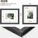 Egofine 8x10 Picture Frame Set of 4, Made of Solid Wood Multicolor Photo Frames Covered by Plexiglass 4x6 and 5x7 with Mat or 8x10 without Mat, for Table Top Display and Wall Mounting Mixed Colors