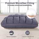 YOUR MOON Soft Pillows for Sleeping, Support Bed Pillows, Fluffy Down Alternative Pillow, Luxury Hotel Gel Pillows for Side Sleeping Queen Size (Gray)